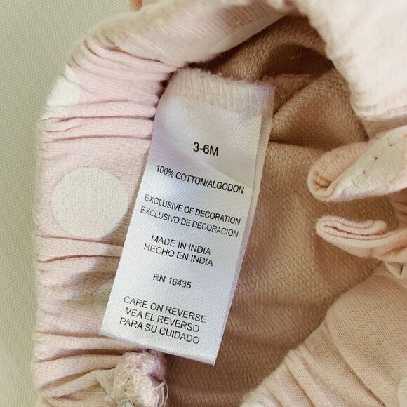 Shorts 2 Set Bundle Baby Girl 3-6 Months White Pink Floral Polka Dot Boho Preppy - Picture 4 of 8